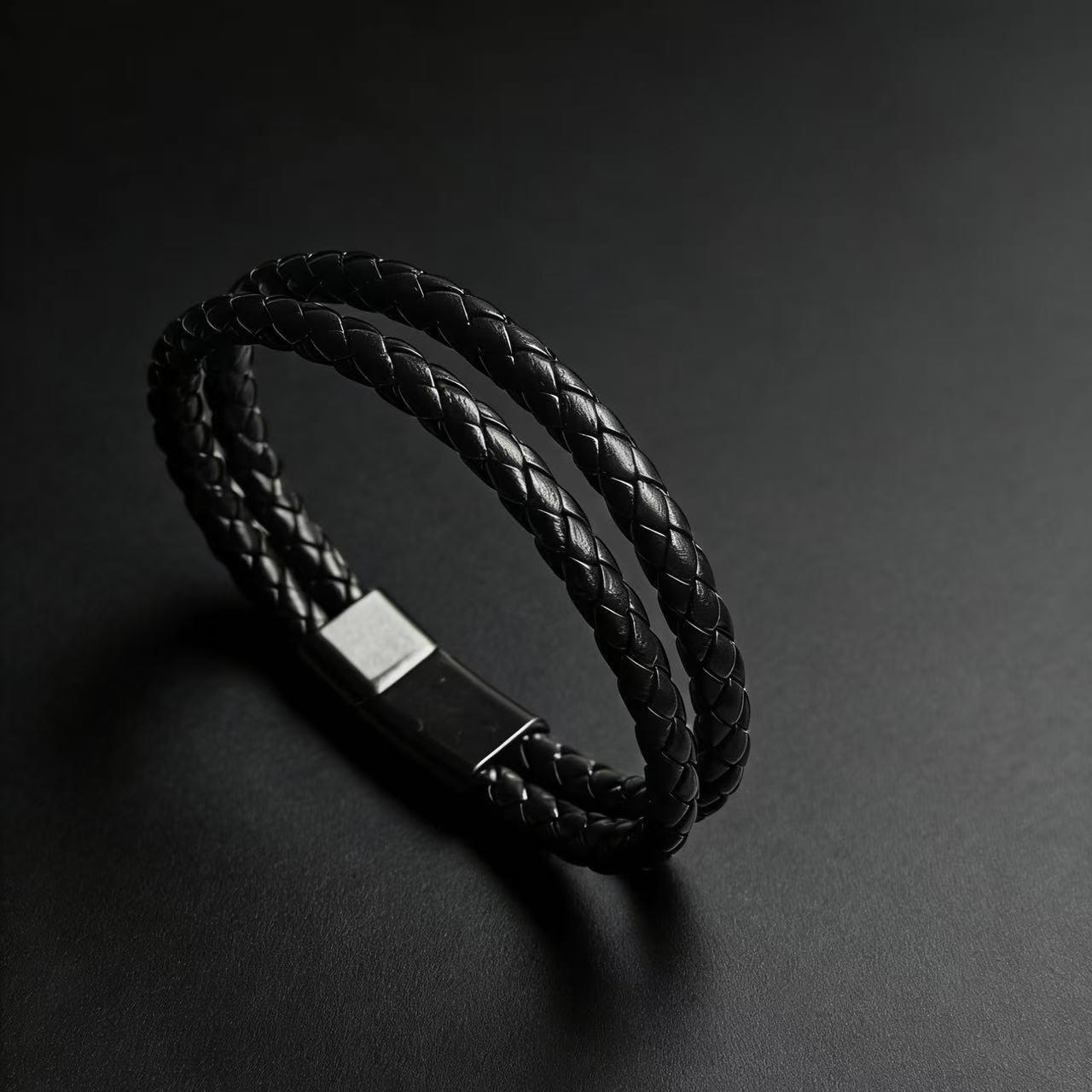 European Geometric Double Layer Retro Unisex Leather Bracelet with Six Strands and 0.6 Leather Cord 6mm чорний
European Geometric Double Layer Retro Unisex Leather Bracelet with Six Strands and 0.6 Leather Cord 6mm чорний