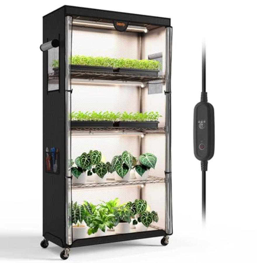 Indoor Greenhouse with Grow Light Plant Stand for Seed Starting and Indoor Plants 4 Pack 24W Full Spectrum Lights Green Plant S теплим білим кольором
Indoor Greenhouse with Grow Light Plant Stand for Seed Starting and Indoor Plants 4 Pack 24W Full Spectrum Lights Green Plant S теплим білим кольором