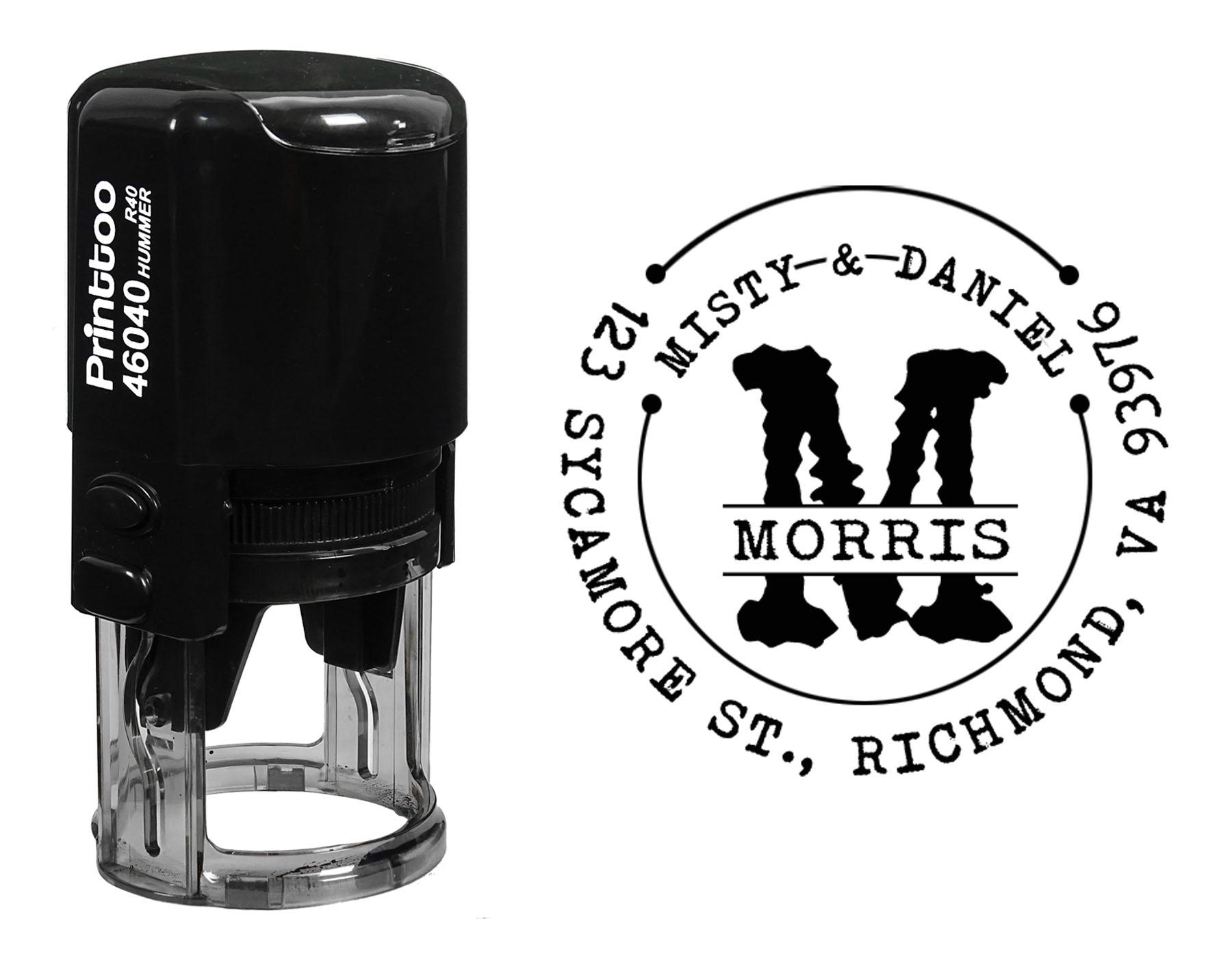 Printtoo Personalized Self Inking Return Address Stamper Custom Round Initial Monogram Rubber 40 mm Diameter (Approx) чёрный
Printtoo Personalized Self Inking Return Address Stamper Custom Round Initial Monogram Rubber 40 mm Diameter (Approx) чёрный