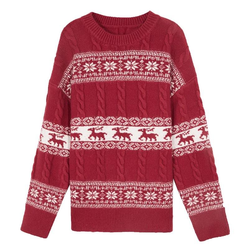 Women s European & American Jacquard Knit Sweater - Autumn/Winter Long Sleeve Loose Fit Top. Extra Large красный
Women s European & American Jacquard Knit Sweater - Autumn/Winter Long Sleeve Loose Fit Top. Extra Large красный