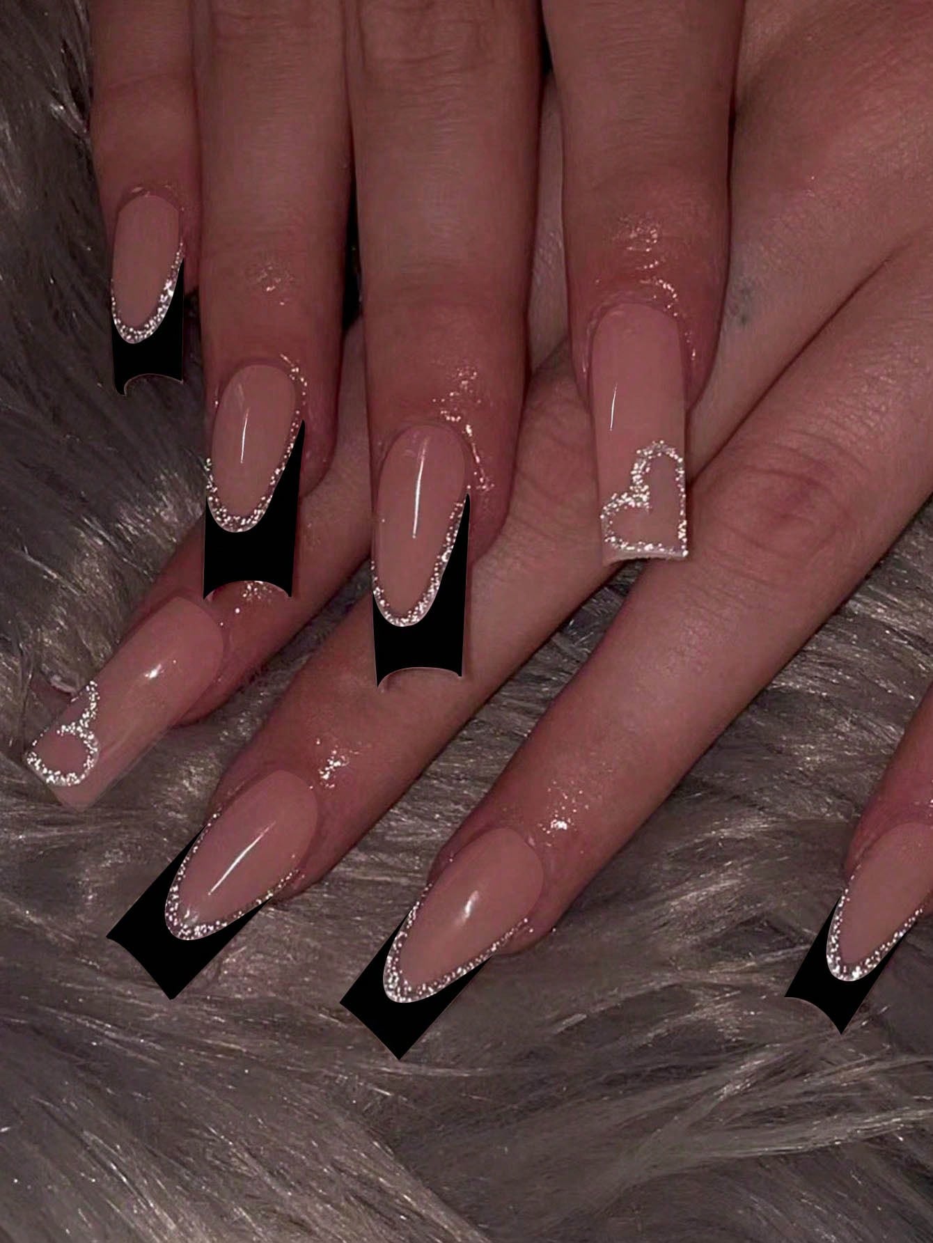24Pcs Medium Square French Press On Nails Glitter Heart Acrylic Fake Nails With Gel File Kit For Daily Party United States
24Pcs Medium Square French Press On Nails Glitter Heart Acrylic Fake Nails With Gel File Kit For Daily Party United States