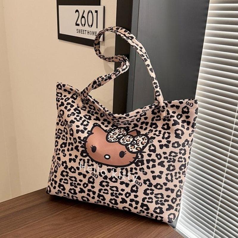 Fashion Cartoon Cat Leopard Print Canvas Bag New Style Kawaii Cat Storage Bag Cute Large Capacity Student Shoulder Tote Bag
Fashion Cartoon Cat Leopard Print Canvas Bag New Style Kawaii Cat Storage Bag Cute Large Capacity Student Shoulder Tote Bag
