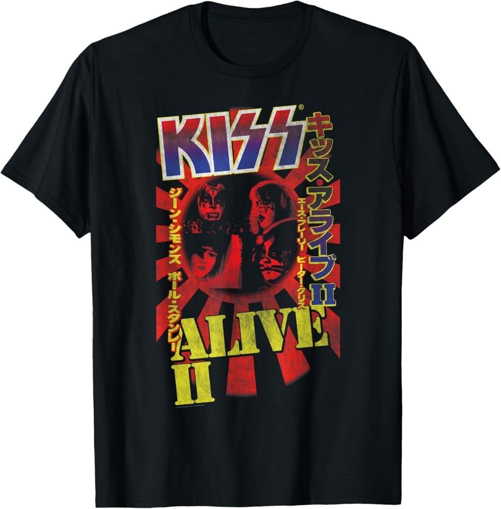 KISS Men s Black Retro Classic Fit Short Sleeve T-Shirt - Alive II Tour Graphic 4XL
KISS Men s Black Retro Classic Fit Short Sleeve T-Shirt - Alive II Tour Graphic 4XL