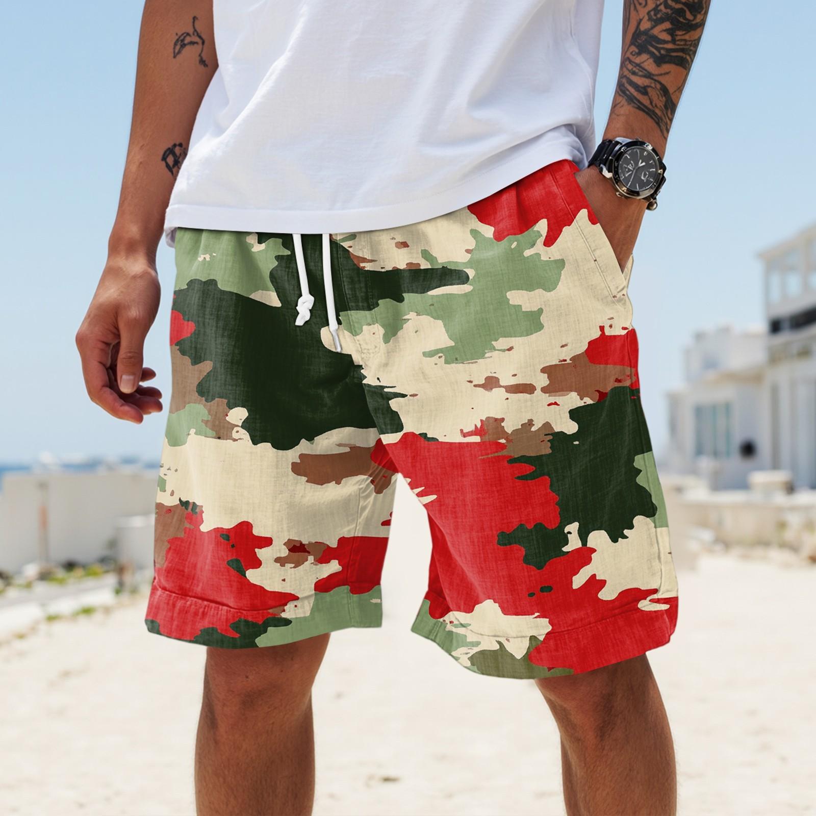 Мужские летние большие повседневные свободные спортивные брюки пляжные шорты XL красный
Мужские летние большие повседневные свободные спортивные брюки пляжные шорты XL красный