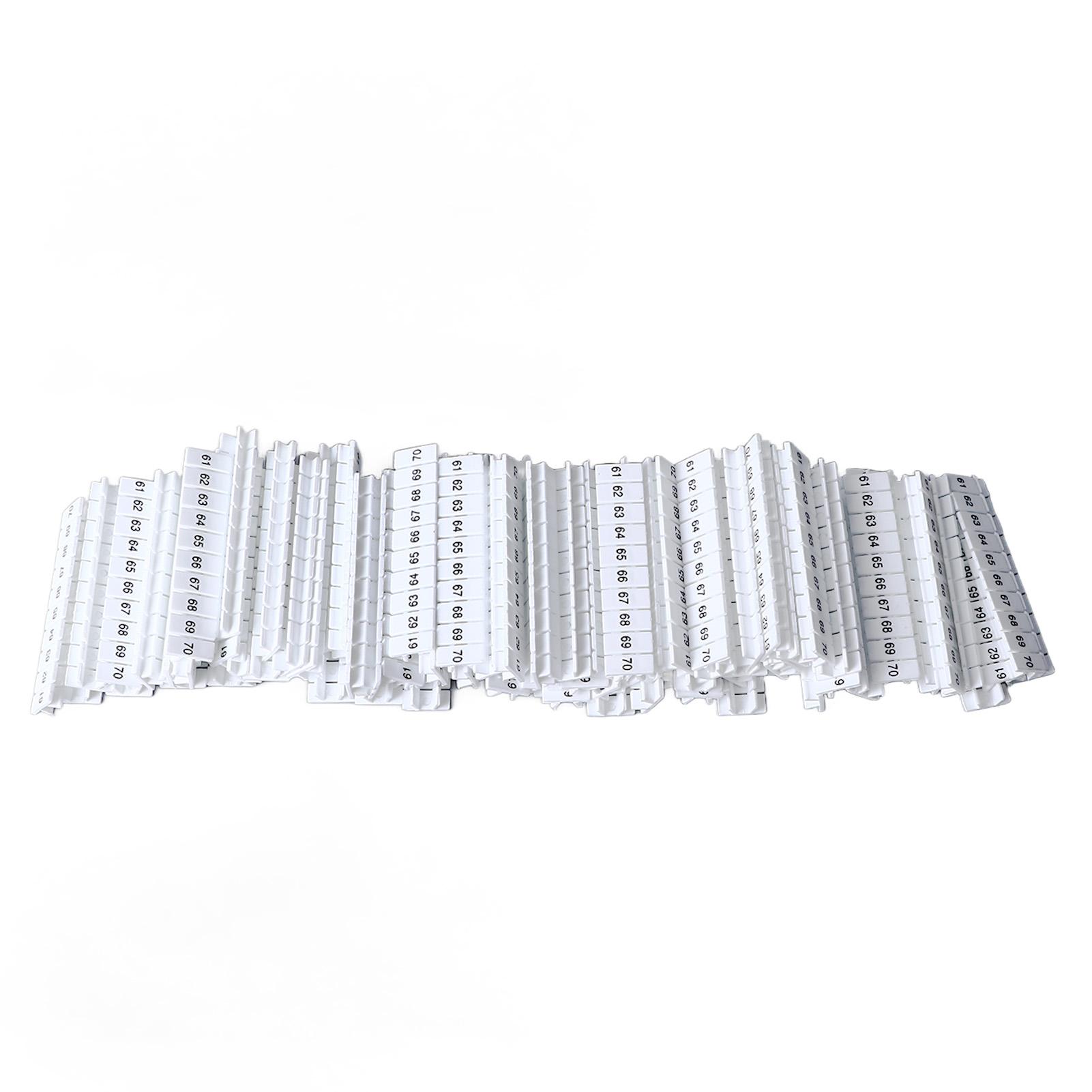 100PCS UK3N Terminal Marker Labels Nylon Terminal Block Marking Strip Press Type Installation ZB5
100PCS UK3N Terminal Marker Labels Nylon Terminal Block Marking Strip Press Type Installation ZB5