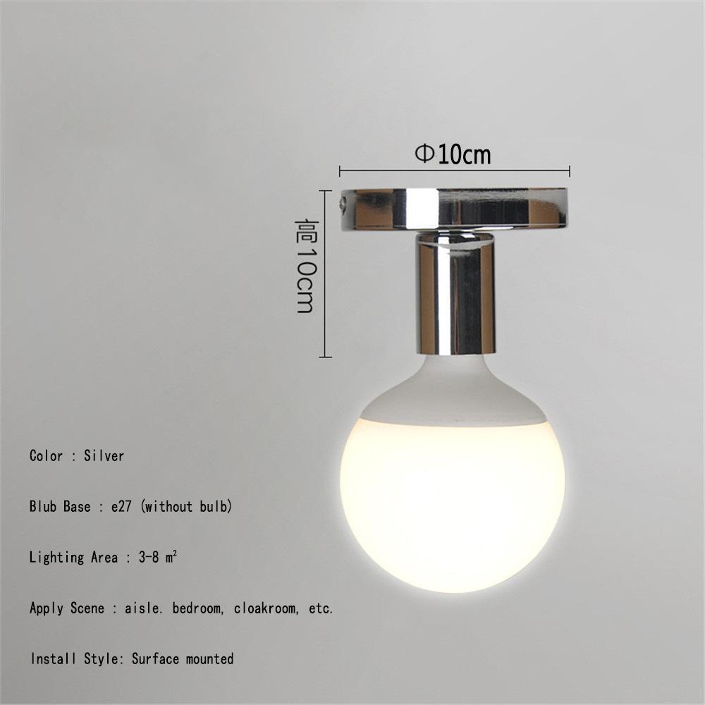 E27 Minimalist Ceiling Light Retro Style Staircase/Walk-in Closet/Bedroom Lighting Balcony/Entrance/Hallway Lighting Bulb Not Included срібний/білий
E27 Minimalist Ceiling Light Retro Style Staircase/Walk-in Closet/Bedroom Lighting Balcony/Entrance/Hallway Lighting Bulb Not Included срібний/білий