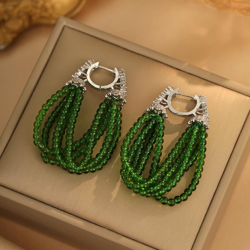 Flower Zircon Multi-Layer Beaded Fringed Ear Buckle Small Fresh High-End Temperament Earrings Retro Exquisite Earrings
Flower Zircon Multi-Layer Beaded Fringed Ear Buckle Small Fresh High-End Temperament Earrings Retro Exquisite Earrings