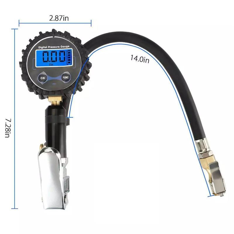 Lcd Tire Pressure Gauge 200Psi Digital Tire Inflator Meter For Motorcycle Car Truck Bicycle Bike чорний
Lcd Tire Pressure Gauge 200Psi Digital Tire Inflator Meter For Motorcycle Car Truck Bicycle Bike чорний