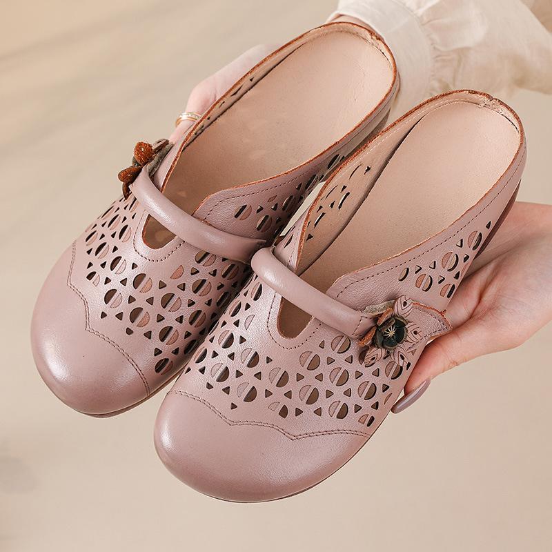 Летние женские сандалии-слайды в этническом винтажном стиле из зернистой коровьей кожи, с полыми дышащими вставками и ультрамягкой плоской подошвой в стиле бохо-племени 43
Летние женские сандалии-слайды в этническом винтажном стиле из зернистой коровьей кожи, с полыми дышащими вставками и ультрамягкой плоской подошвой в стиле бохо-племени 43