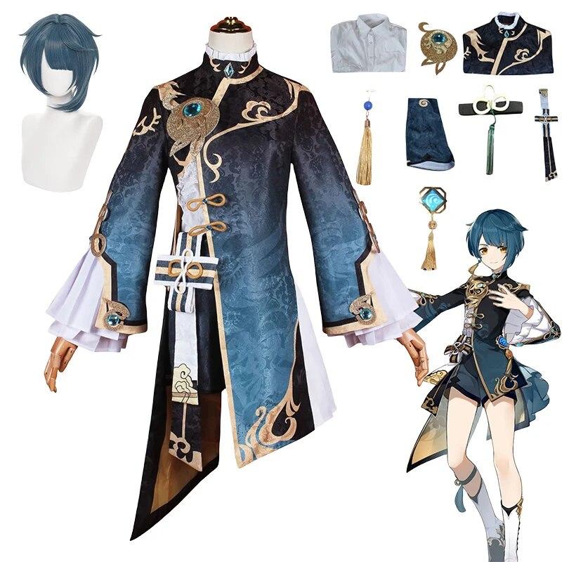 Игра Genshin Impact XingQiu Косплей Костюм Син Цю Экипировка Рубашка Серьги Парик Косплей Костюм на Хэллоуин для женщин Одежда для девочек
Игра Genshin Impact XingQiu Косплей Костюм Син Цю Экипировка Рубашка Серьги Парик Косплей Костюм на Хэллоуин для женщин Одежда для девочек