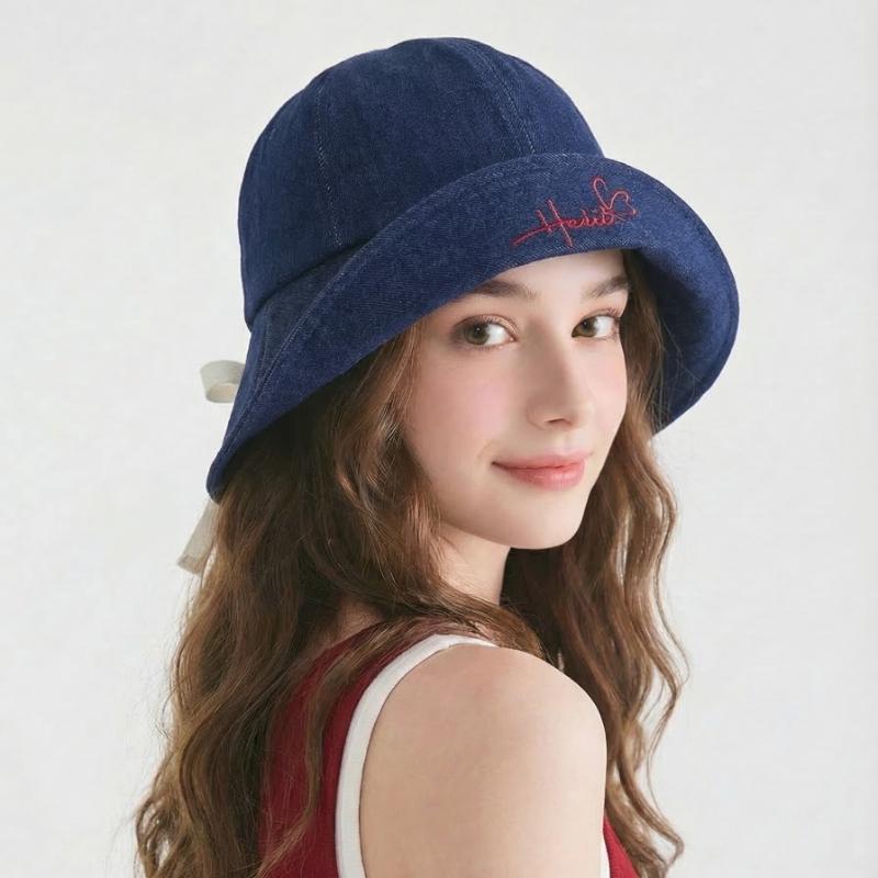 1pc Women Large Folded Brim Denim Fisherman Hat Embroidery Letters Heart Sunscreen Bucket Cap Female Outdoor Travel Beach Hats One Size
1pc Women Large Folded Brim Denim Fisherman Hat Embroidery Letters Heart Sunscreen Bucket Cap Female Outdoor Travel Beach Hats One Size