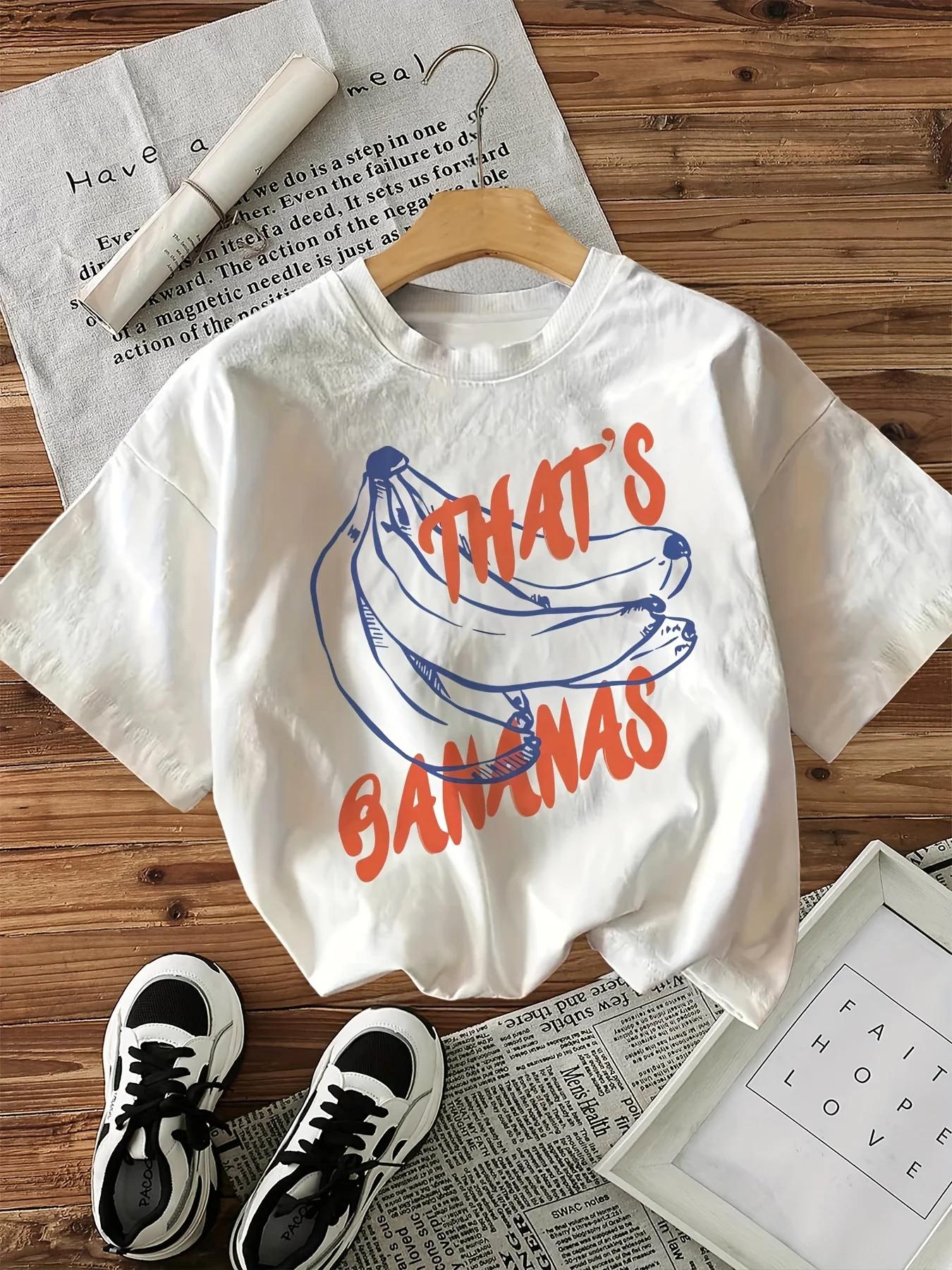 TShirt with Bananas Graphic Print Casual Crew Neck Sleeve Season Fabric Regular Length Clothing Womens Harajuku Sleeve Casual S
TShirt with Bananas Graphic Print Casual Crew Neck Sleeve Season Fabric Regular Length Clothing Womens Harajuku Sleeve Casual S