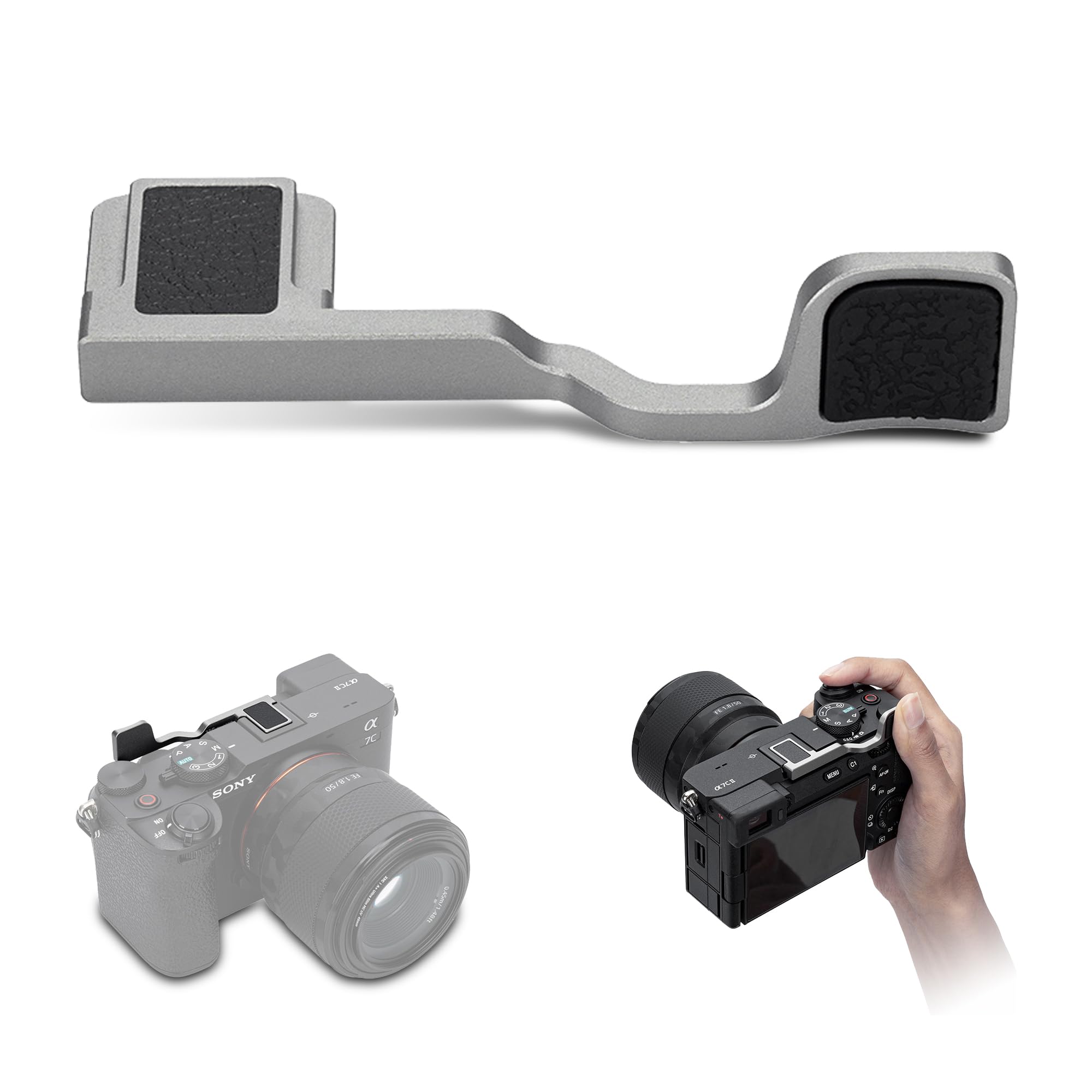 JJC Thumb Grip Thumb Rest for Sony Easy to Improves Camera Silver A7CII/A7CR Cameras, Install, Hold,
JJC Thumb Grip Thumb Rest for Sony Easy to Improves Camera Silver A7CII/A7CR Cameras, Install, Hold,
