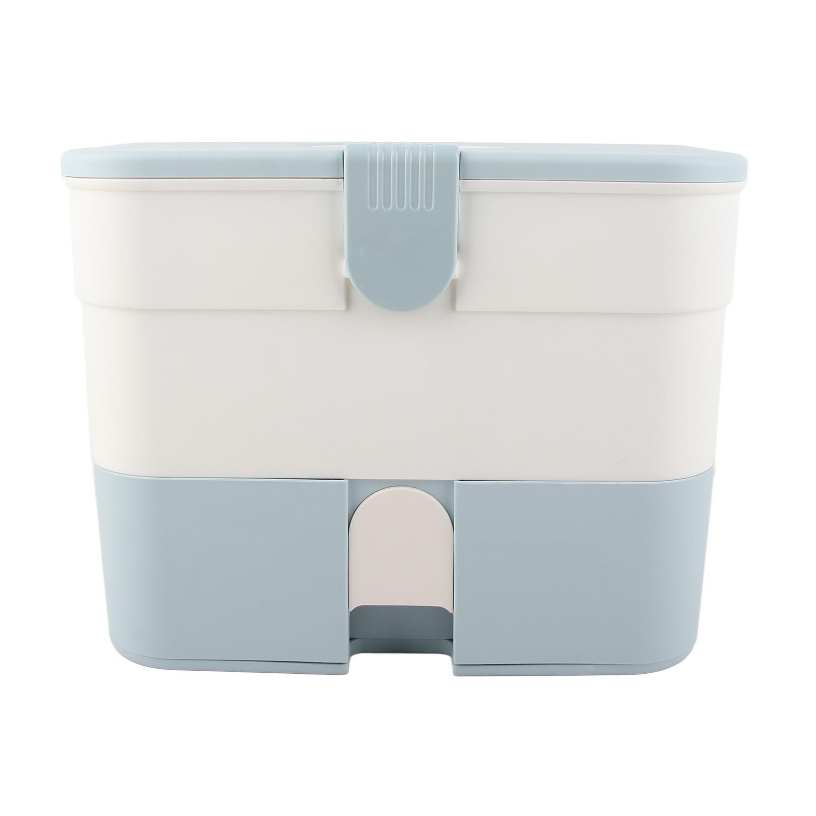 Косметический органайзер с 2 ящиками, большой вместимости, портативный, для хранения макияжа, с ручкой для синий
Косметический органайзер с 2 ящиками, большой вместимости, портативный, для хранения макияжа, с ручкой для синий