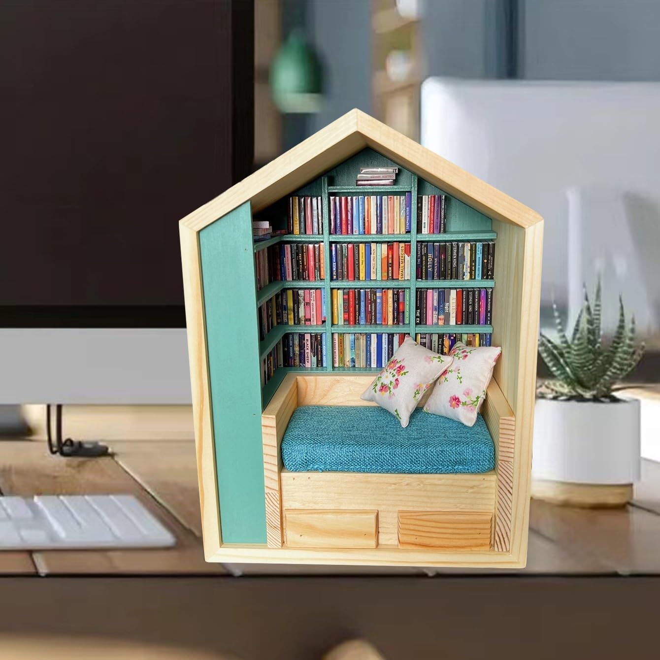 Anxiety Bookshelf Ornament Handmade Mini Room Box Wooden Miniature Book Shelf Type A 
Anxiety Bookshelf Ornament Handmade Mini Room Box Wooden Miniature Book Shelf Type A