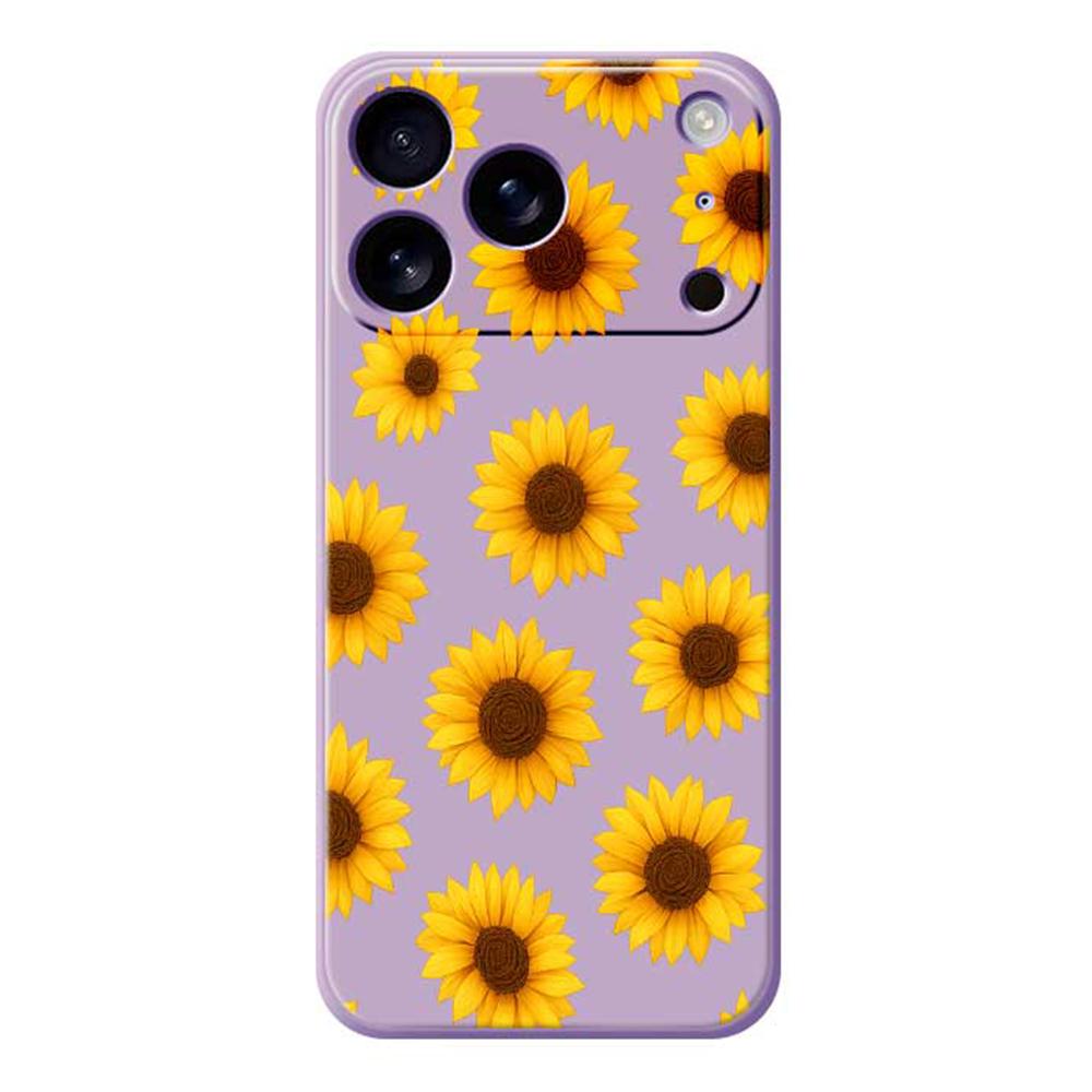 For iPhone 17 Pro Max Case Sunflowers Pattern Printing Straight Edge TPU Phone Back Cover Purple
For iPhone 17 Pro Max Case Sunflowers Pattern Printing Straight Edge TPU Phone Back Cover Purple
