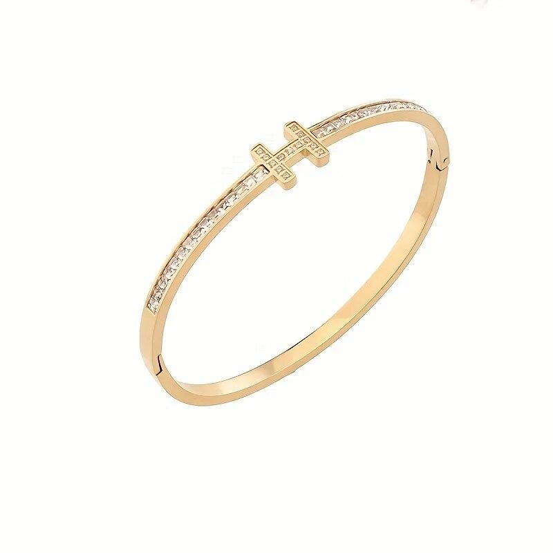 Stainless Steel Sparkling Zircon Bangle Bracelet for Women and Men Jewelry Gifts
Stainless Steel Sparkling Zircon Bangle Bracelet for Women and Men Jewelry Gifts