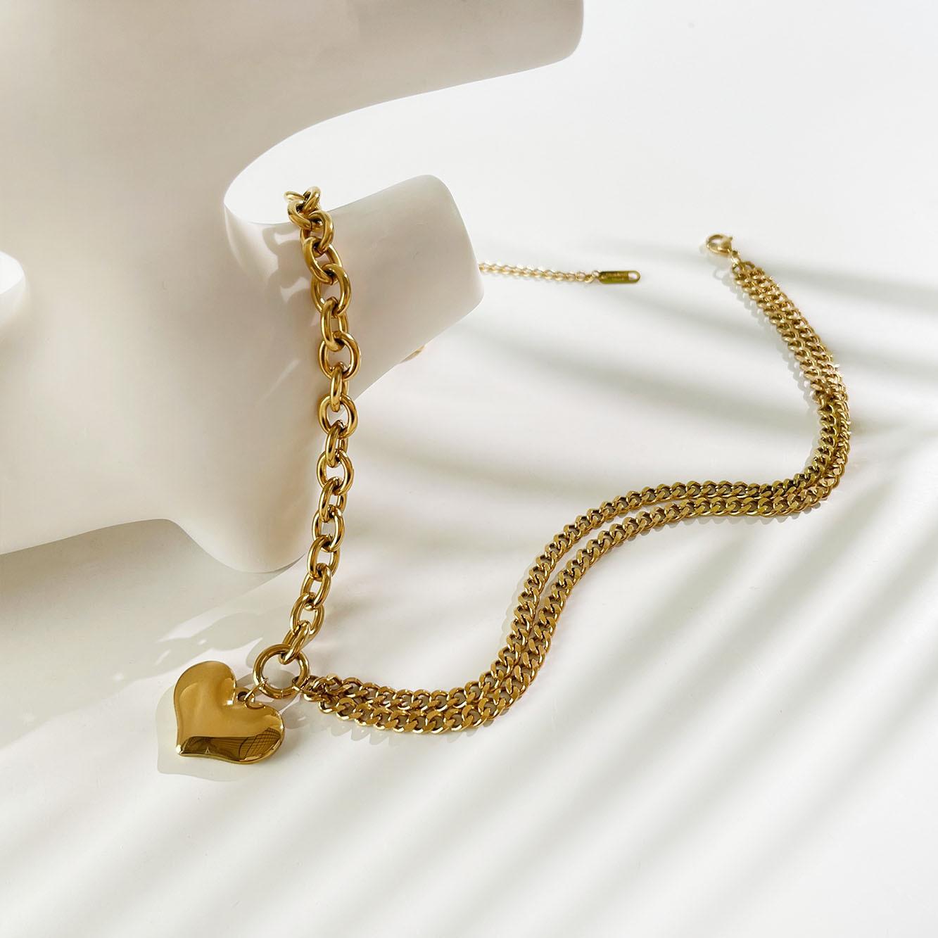 316L Stainless Steel Heart Pendant necklace for women s fashion high-end sense party accessories do not fade high-quality gifts золотий
316L Stainless Steel Heart Pendant necklace for women s fashion high-end sense party accessories do not fade high-quality gifts золотий