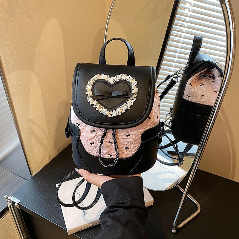 Bow contrasting backpack women s new fashion niche hand bag versatile casual backpack
Bow contrasting backpack women s new fashion niche hand bag versatile casual backpack