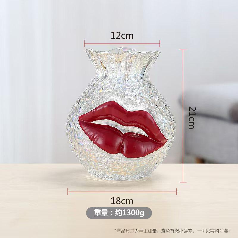 Minimalist Creative Lucky Bag Vase Luxury Ins Style Glass Transparent Lip Shape Flower Arrangement Living Room Decor
Minimalist Creative Lucky Bag Vase Luxury Ins Style Glass Transparent Lip Shape Flower Arrangement Living Room Decor