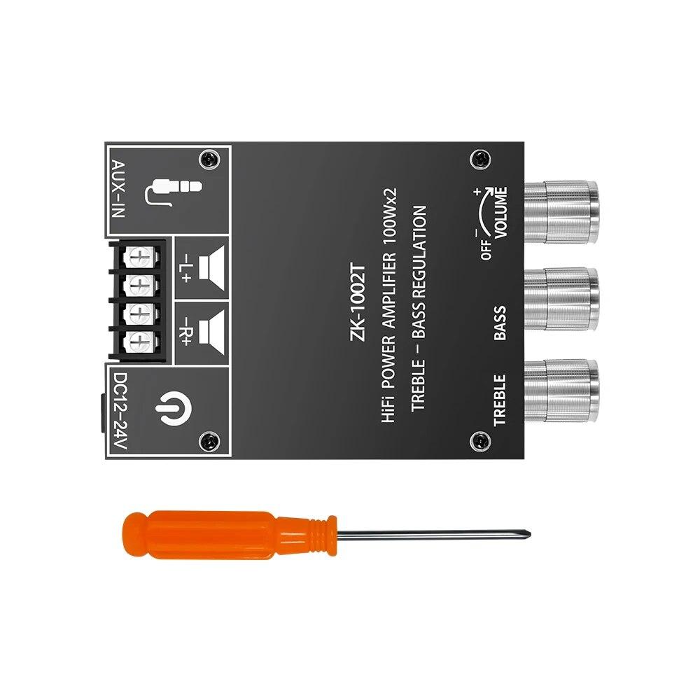 ZK-1002T Bluetooth-Compatible Amplifier HIFI 2.0 Channel 100Wx2 Audio Module Stereo Subwoofer Speaker Treble Bass Accessory
ZK-1002T Bluetooth-Compatible Amplifier HIFI 2.0 Channel 100Wx2 Audio Module Stereo Subwoofer Speaker Treble Bass Accessory