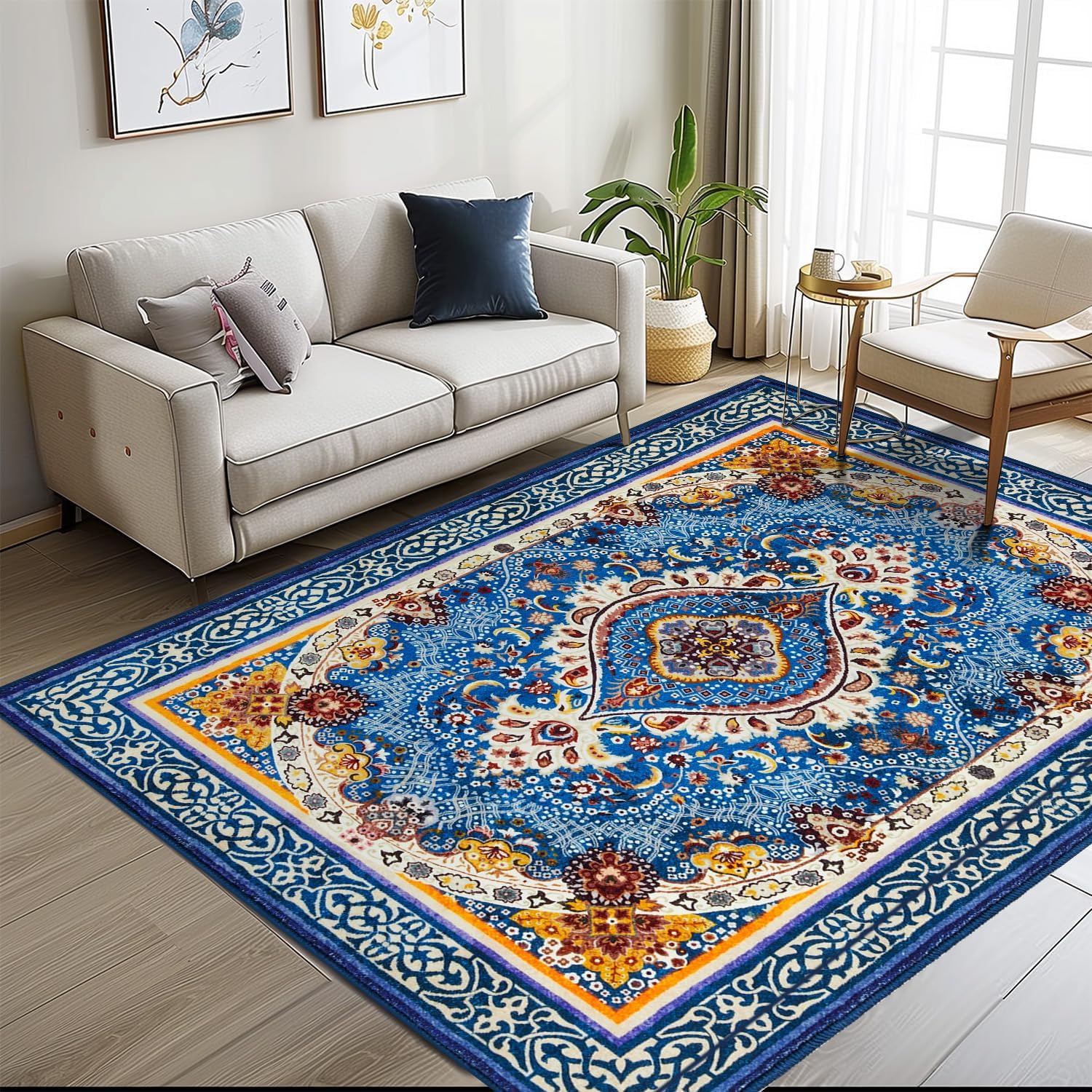 VIKAMA Persian Exotic Ethnic Pattern Washed Quilt, Living Room Carpet, Home Bedroom Bedside Carpet, Home Decoration 50X80CM(1.6X2.6FT
VIKAMA Persian Exotic Ethnic Pattern Washed Quilt, Living Room Carpet, Home Bedroom Bedside Carpet, Home Decoration 50X80CM(1.6X2.6FT