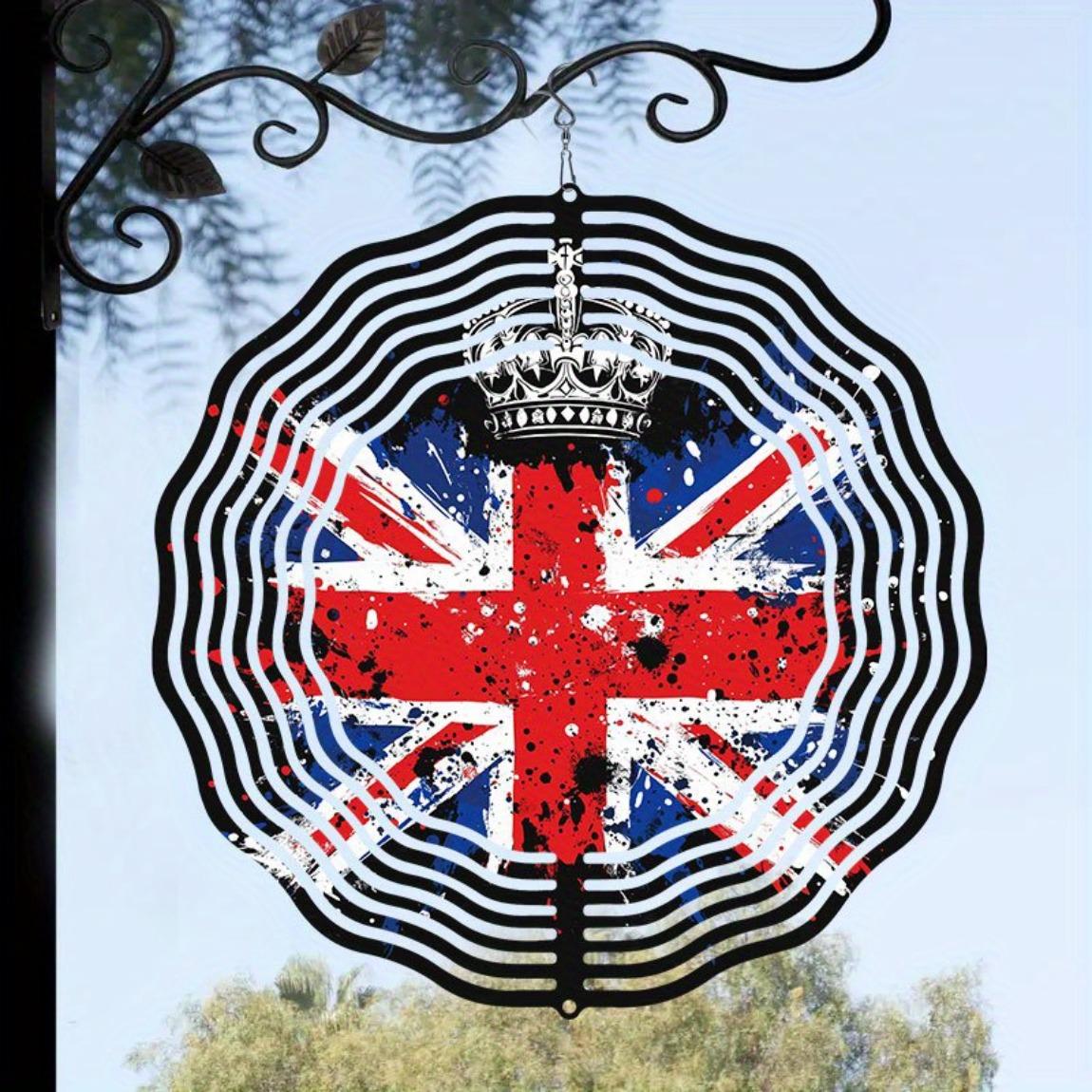 Metal Art Windmill Outdoor Decor British Flag Crown Pattern Wind Spinner 3D Dynamic Garden Art High Quality Sublimated Windmill for Home Yard
Metal Art Windmill Outdoor Decor British Flag Crown Pattern Wind Spinner 3D Dynamic Garden Art High Quality Sublimated Windmill for Home Yard