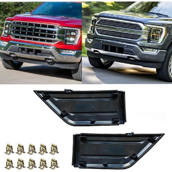 F150 Front Bumper Guards Pad Cover & License Plate Frame Bracket for 2021 2022 2023 Ford F-150 Replace # ML3Z-17E810-AA, ML3Z-17E811-AA,
F150 Front Bumper Guards Pad Cover & License Plate Frame Bracket for 2021 2022 2023 Ford F-150 Replace # ML3Z-17E810-AA, ML3Z-17E811-AA,