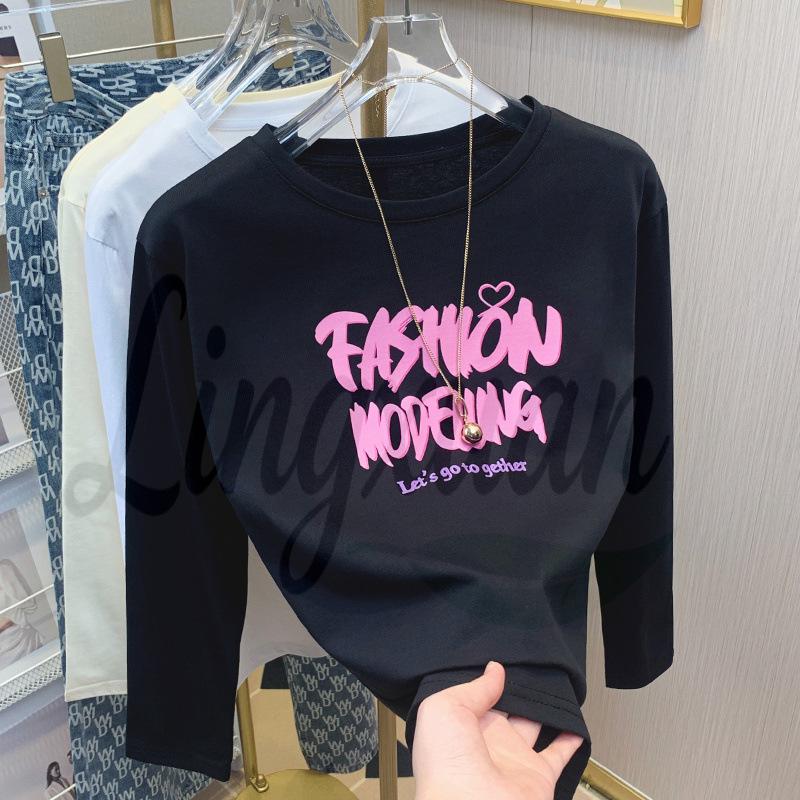 Korean Letter Print Long Sleeve Cotton T-Shirt Set - Casual White Round Neck Autumn Top 3XL
Korean Letter Print Long Sleeve Cotton T-Shirt Set - Casual White Round Neck Autumn Top 3XL