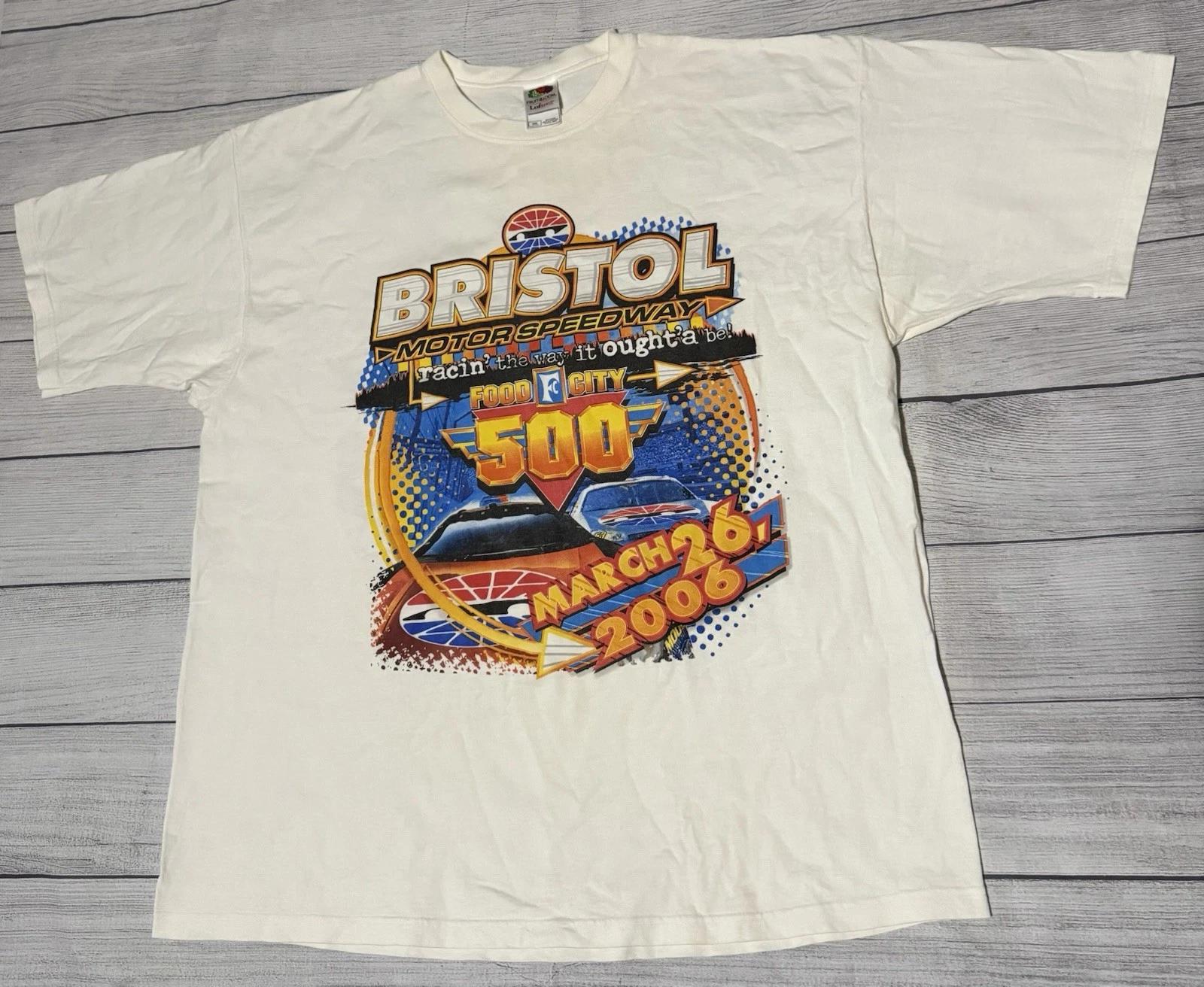 Bristol Motor Speedway T Shirt Food City 500 NASCAR 2006 Rare Size 2XL XXL 4XL
Bristol Motor Speedway T Shirt Food City 500 NASCAR 2006 Rare Size 2XL XXL 4XL
