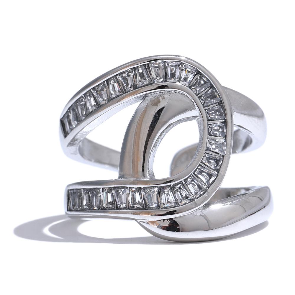 Yhpup Fashion Stainless Steel Cubic Zirconia Open Ring for Women High Quality Geometric Delicate Zircon Jewelry 18K PVD Plated
Yhpup Fashion Stainless Steel Cubic Zirconia Open Ring for Women High Quality Geometric Delicate Zircon Jewelry 18K PVD Plated