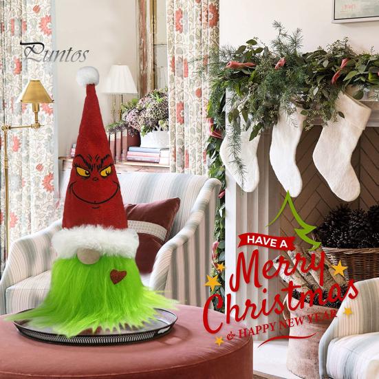 Christmas Gnome Doll Faceless Design Handmade Green Plush Hair Tomte Nisse Dolls for Festive Home Decor
Christmas Gnome Doll Faceless Design Handmade Green Plush Hair Tomte Nisse Dolls for Festive Home Decor