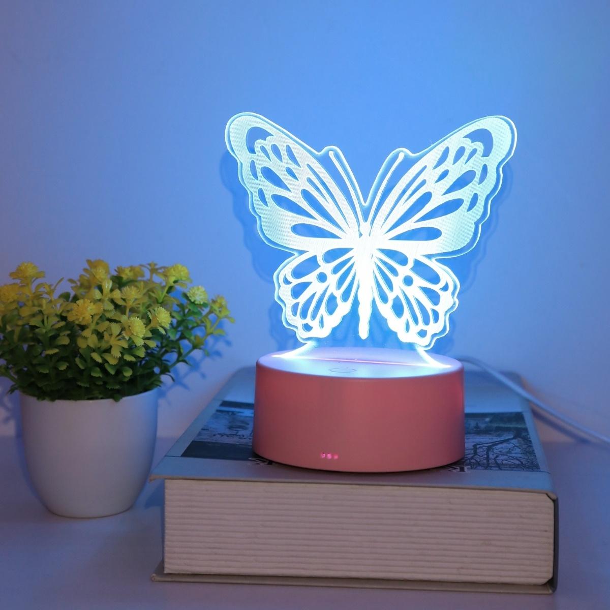 3D Butterfly Creative Night Light USB Home Decoration Table Decoration Living Room Bedroom Decoration Light Birthday Gift Pink
3D Butterfly Creative Night Light USB Home Decoration Table Decoration Living Room Bedroom Decoration Light Birthday Gift Pink