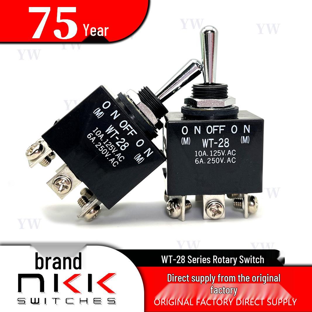 Japan NKK WT28T-114K ON-OFF-ON Six-Pin Rocker Toggle Switch
Japan NKK WT28T-114K ON-OFF-ON Six-Pin Rocker Toggle Switch