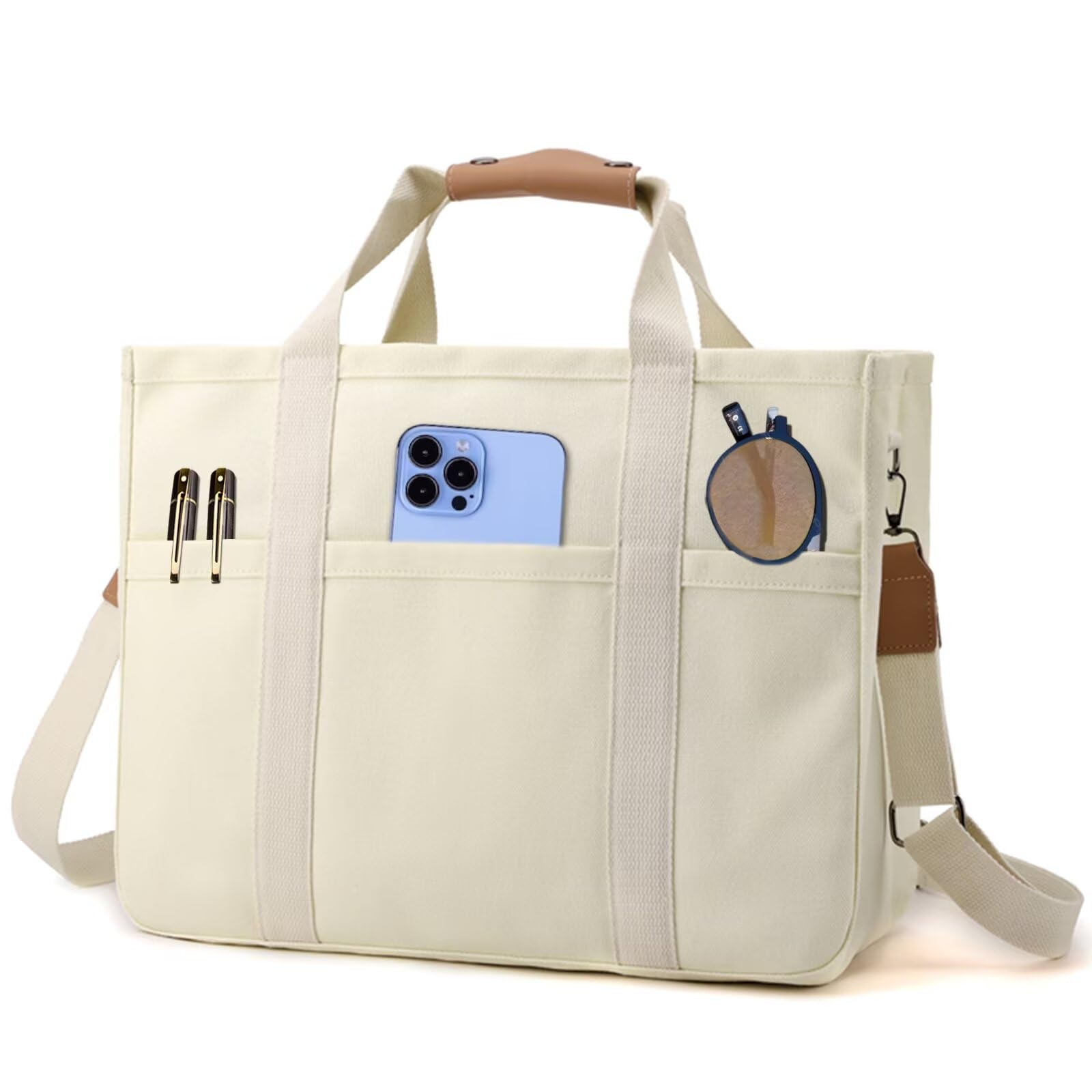 Plelet Canvas Tote Bag for Women, Large Capacity, Divided, Multifunctional, with Pockets, Crossbody or Shoulder Bag, Casual, Perfect for College
Plelet Canvas Tote Bag for Women, Large Capacity, Divided, Multifunctional, with Pockets, Crossbody or Shoulder Bag, Casual, Perfect for College