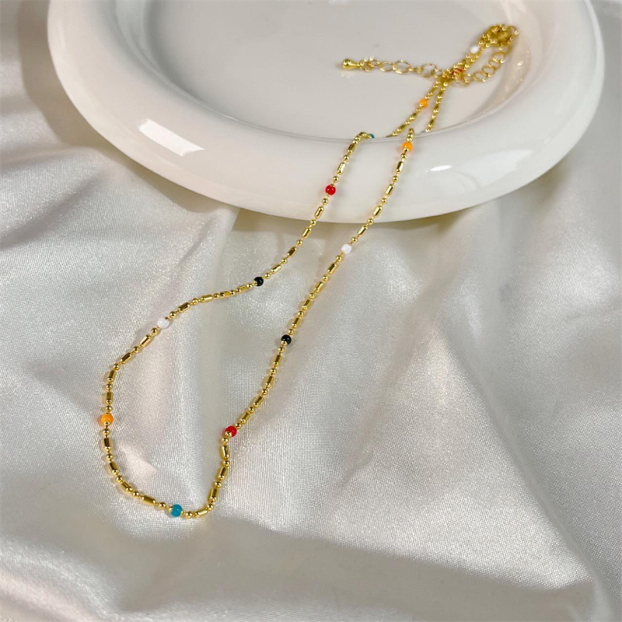 Korean IU Lee Ji-eun Inspired Colorful Minimalist Necklace - Elegant, Sweet, and Luxurious Bean Chain Design золотой
Korean IU Lee Ji-eun Inspired Colorful Minimalist Necklace - Elegant, Sweet, and Luxurious Bean Chain Design золотой
