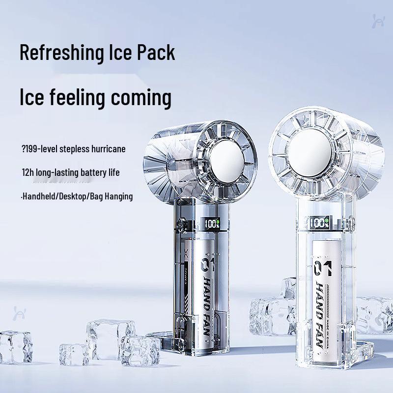 Rechargeable Portable Folding Fan with Ice Pack, Digital Display, Low Noise, Ideal for Student Dorms, Offices, Desks, and Outdoors White - Ice Pack Version
Rechargeable Portable Folding Fan with Ice Pack, Digital Display, Low Noise, Ideal for Student Dorms, Offices, Desks, and Outdoors White - Ice Pack Version