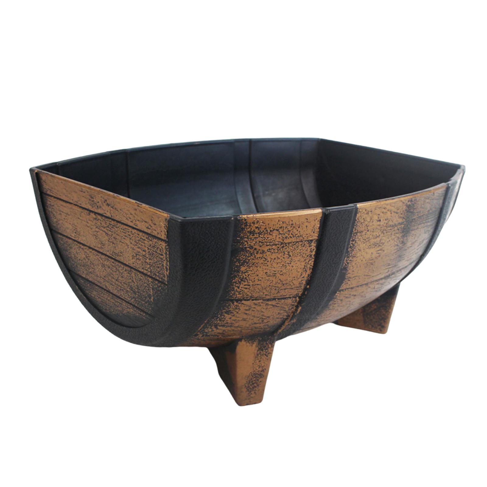 European Style Classic Faux Oak Barrel Plastic Planter with Elevated Legs Durable Outdoor Indoor Decorative Plant Pot чёрный
European Style Classic Faux Oak Barrel Plastic Planter with Elevated Legs Durable Outdoor Indoor Decorative Plant Pot чёрный