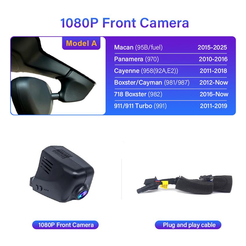 4K Plug And Play Easy installation Wifi Car DVR Dash Cam For Porsche Cayenne/Macan/911/Taycan/Panamera/718 Boxster & Cayman None
4K Plug And Play Easy installation Wifi Car DVR Dash Cam For Porsche Cayenne/Macan/911/Taycan/Panamera/718 Boxster & Cayman None