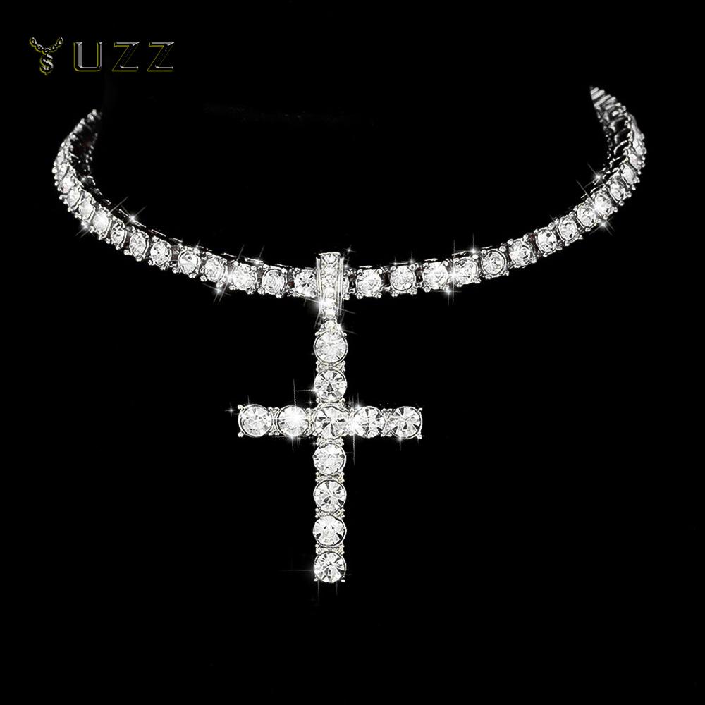 Hip Hop Iced Out Cross Pendant Necklace Strap 4mm Zircon Tennis Chain Men Women Sparkling Necklace Punk Jewelry Fashion Gift 18inch-45cm
Hip Hop Iced Out Cross Pendant Necklace Strap 4mm Zircon Tennis Chain Men Women Sparkling Necklace Punk Jewelry Fashion Gift 18inch-45cm