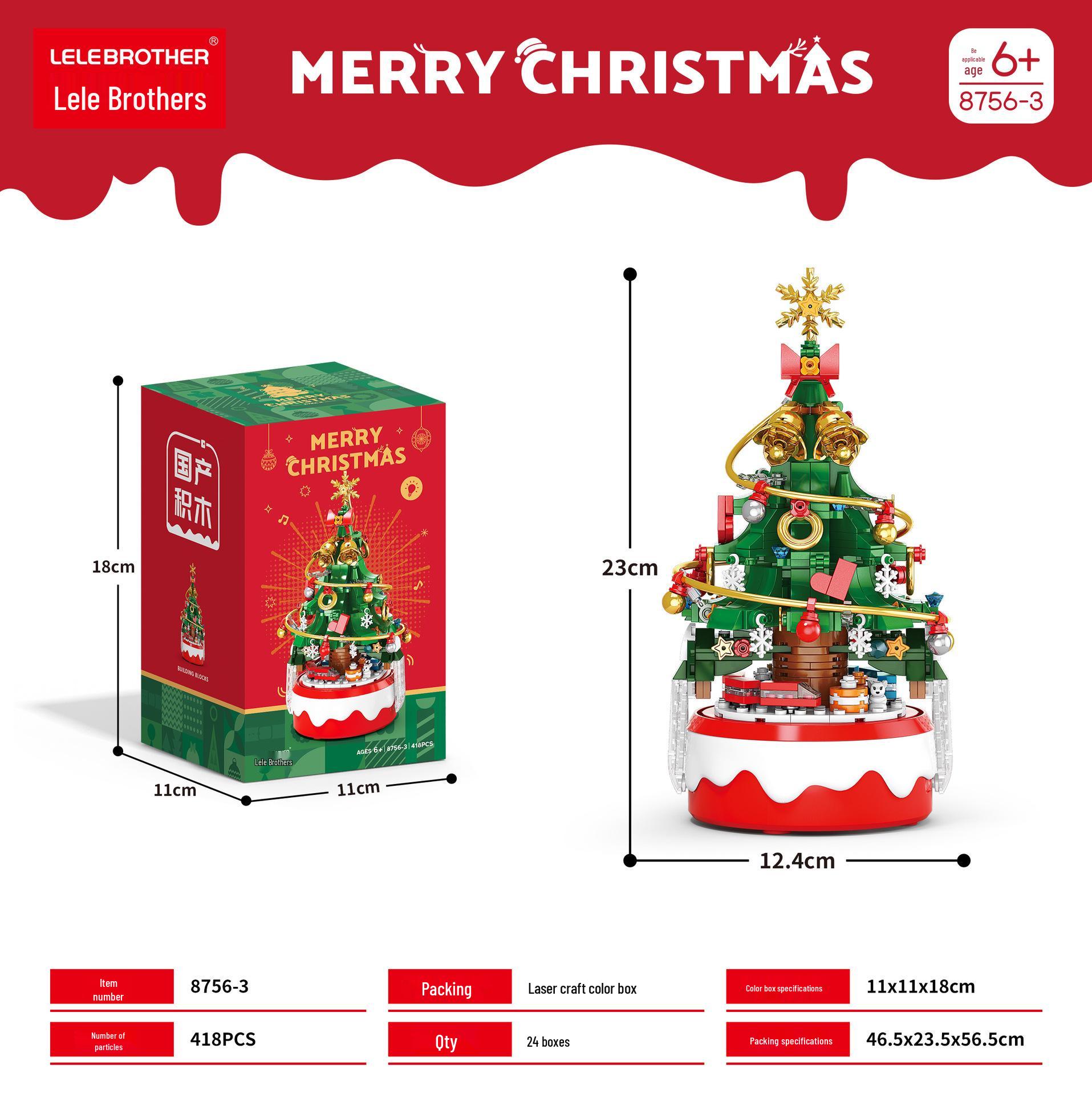 Lele Brothers Christmas Tree Series: Compatible with Lego, Small Particle Educational Building Blocks Outer Box: 46.5*23.5*56.5CM
Lele Brothers Christmas Tree Series: Compatible with Lego, Small Particle Educational Building Blocks Outer Box: 46.5*23.5*56.5CM