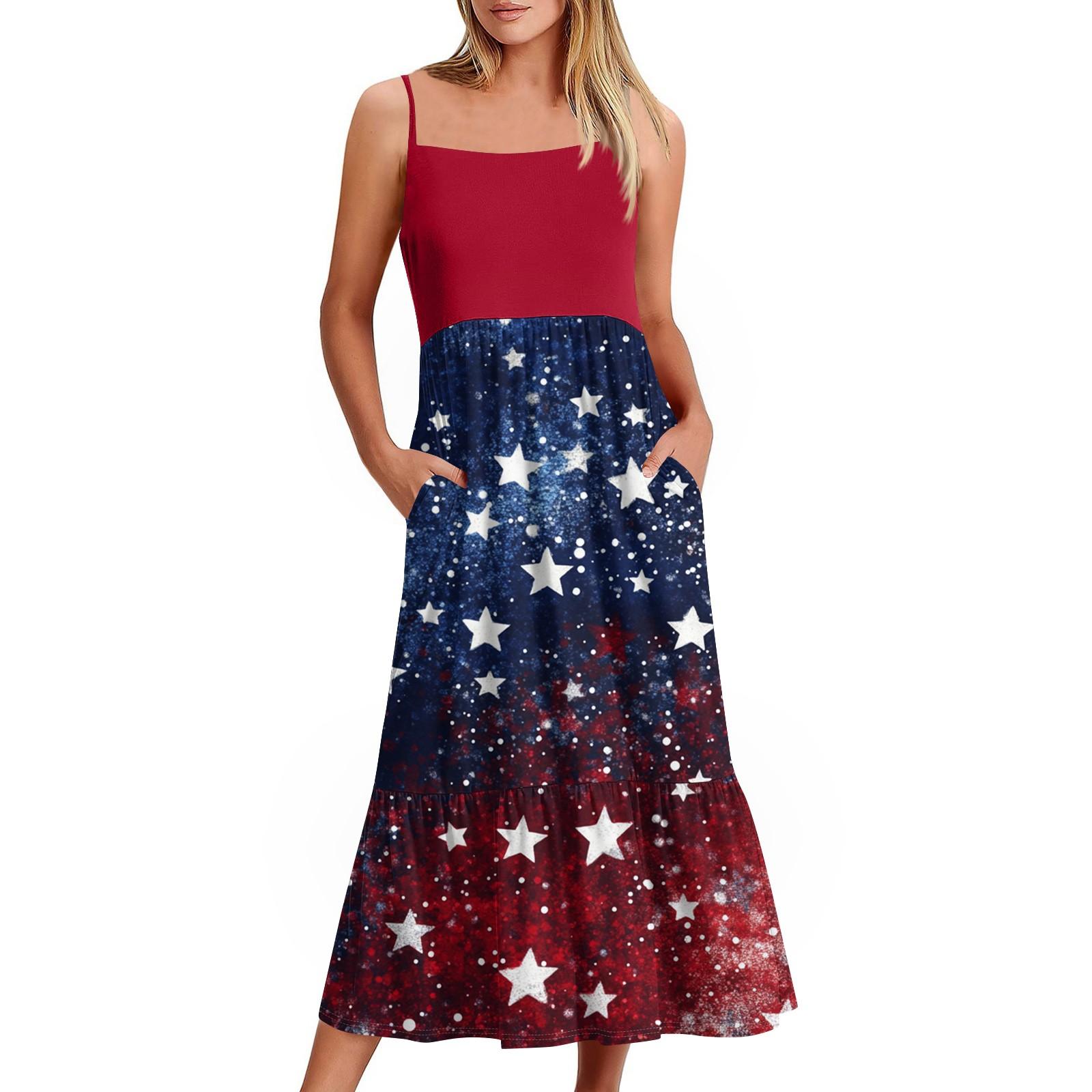 Women s Independence Day Printed Long Beach Casual Elegant Spaghetti Strap Maxi Dress Low Profile Flowy Dress XL кавун червоний колір
Women s Independence Day Printed Long Beach Casual Elegant Spaghetti Strap Maxi Dress Low Profile Flowy Dress XL кавун червоний колір