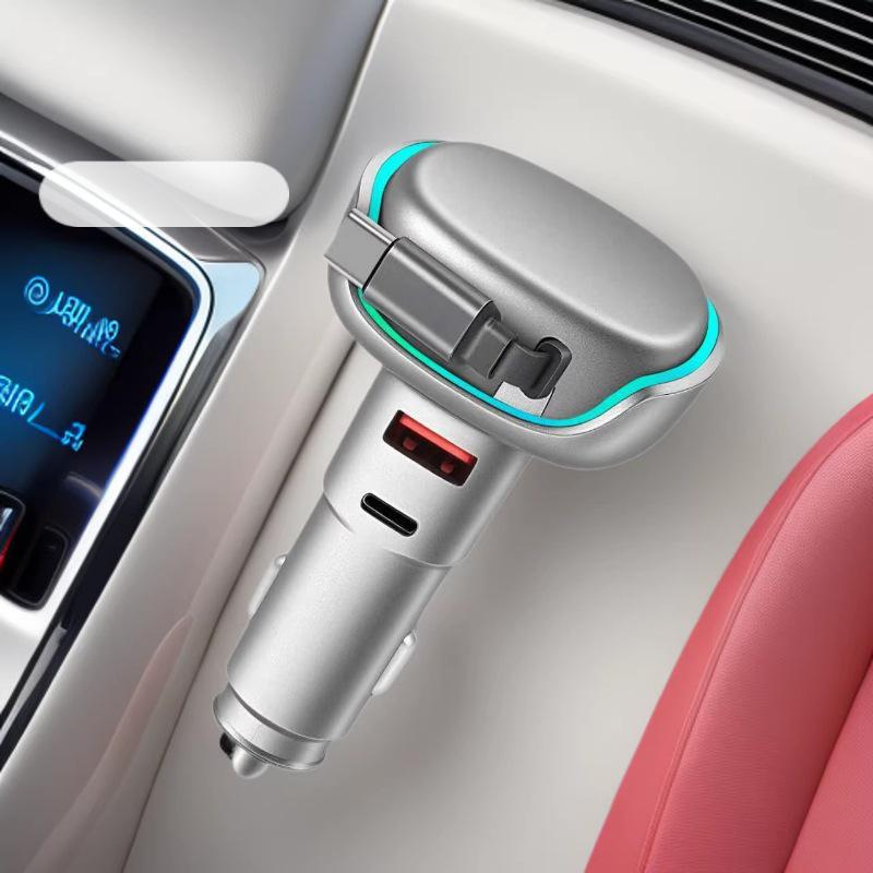 Dual Port 50W Car Charger with QC3.0 Fast Charging and Cable, Champagne Gold
Dual Port 50W Car Charger with QC3.0 Fast Charging and Cable, Champagne Gold
