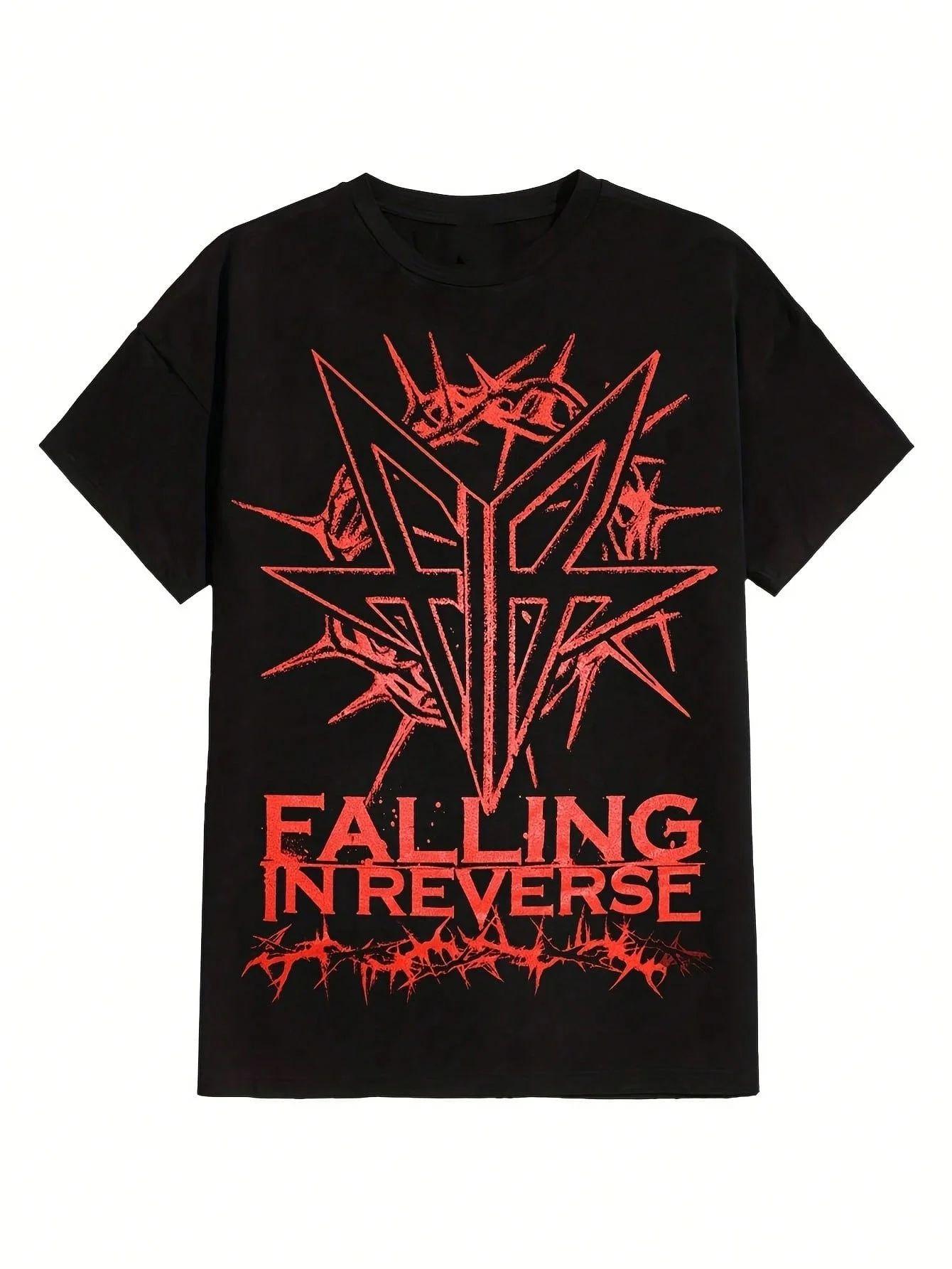 Rock Punk Tshirts Fall on The Reverse Graphic Cotton Tshirt Casual Loose Streetwear New Mens Womens Print Cotton Tshirt 4XL
Rock Punk Tshirts Fall on The Reverse Graphic Cotton Tshirt Casual Loose Streetwear New Mens Womens Print Cotton Tshirt 4XL