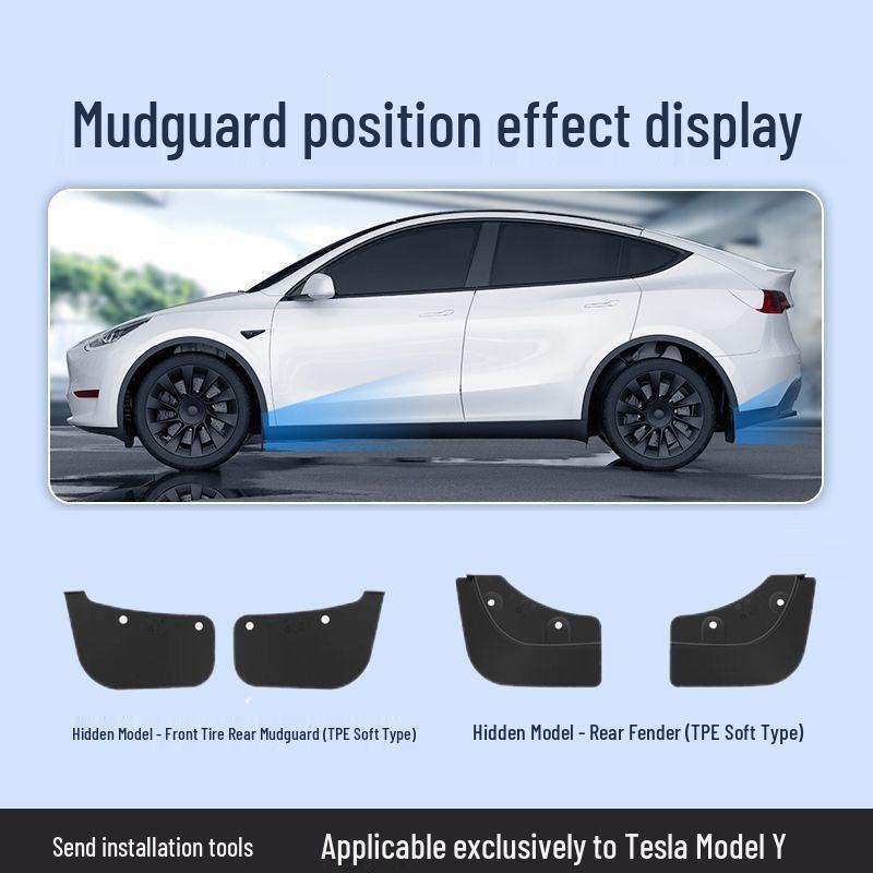Tesla Model Y/3 No-Drill Mudguard Special Exterior Accessories
Tesla Model Y/3 No-Drill Mudguard Special Exterior Accessories