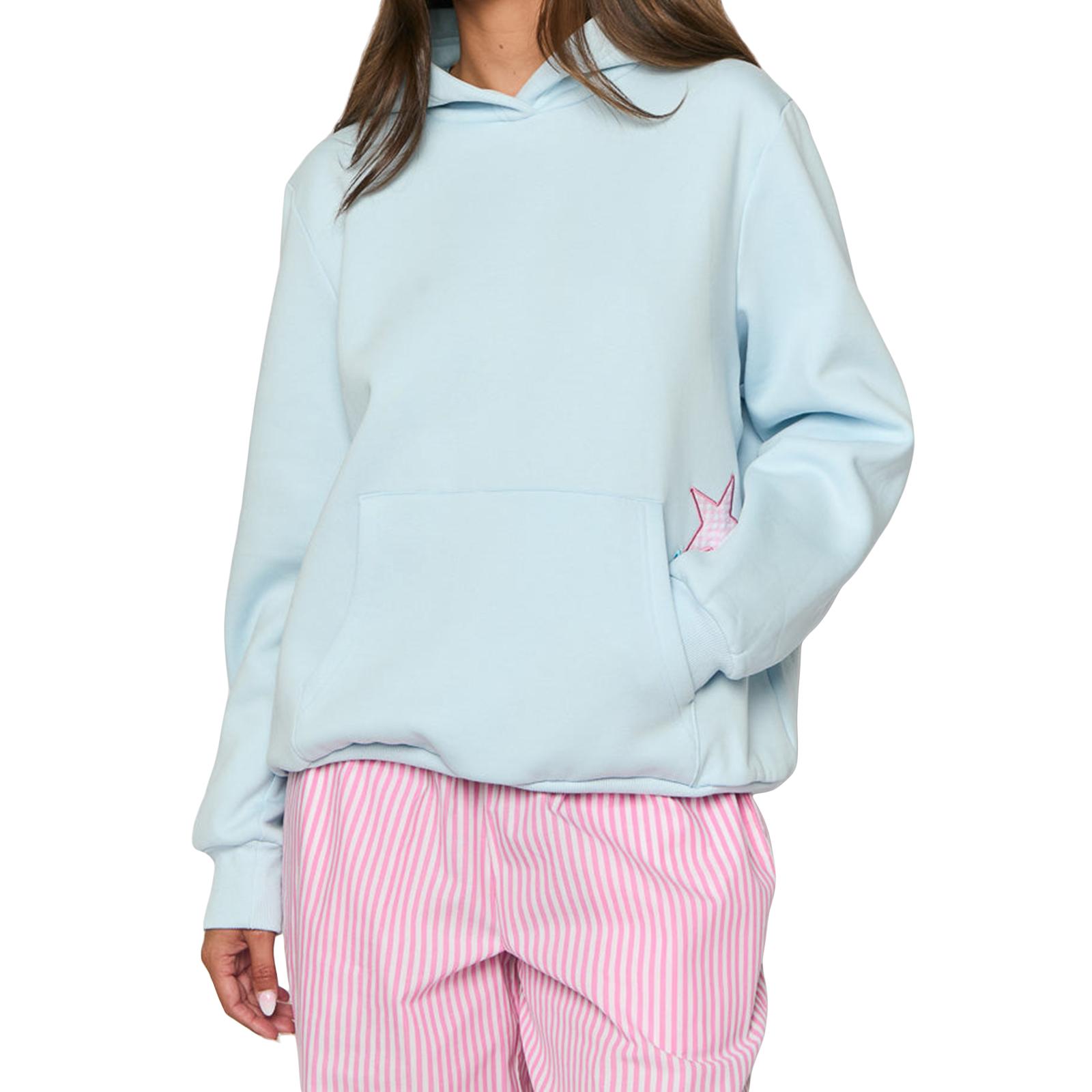 Женская толстовка с капюшоном и вышивкой «Звезда», длинный рукав, повседневный свитер с карманом, уличная одежда для зимы и осени S небесно-голубой
Женская толстовка с капюшоном и вышивкой «Звезда», длинный рукав, повседневный свитер с карманом, уличная одежда для зимы и осени S небесно-голубой