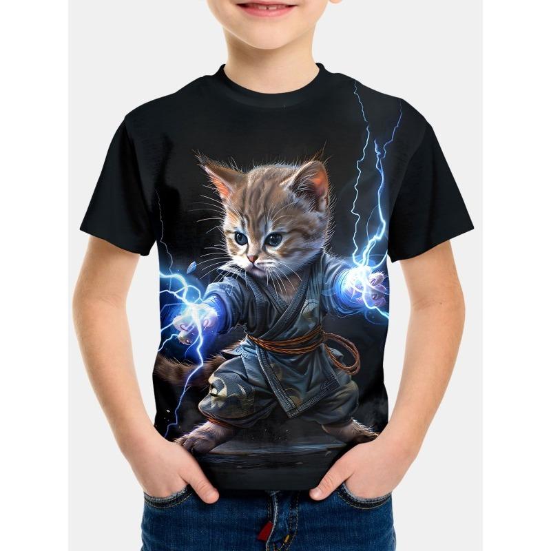 Kungfu Cat Lighting T-Shirt For Boys Kids Clothes Children s Boy s Clothing Short Sleeve Tops Top Shirts 2024 T-shirts Child Tee 160CM
Kungfu Cat Lighting T-Shirt For Boys Kids Clothes Children s Boy s Clothing Short Sleeve Tops Top Shirts 2024 T-shirts Child Tee 160CM