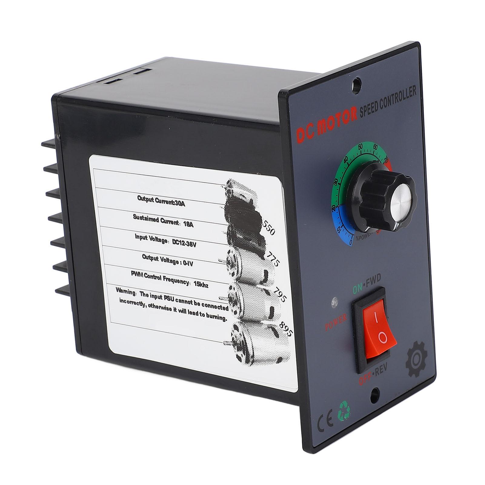 Motor Speed Controller 30A 1236V 15KHz PWM Motor Speed Regulator for 550 775 795 895 Motors
Motor Speed Controller 30A 1236V 15KHz PWM Motor Speed Regulator for 550 775 795 895 Motors