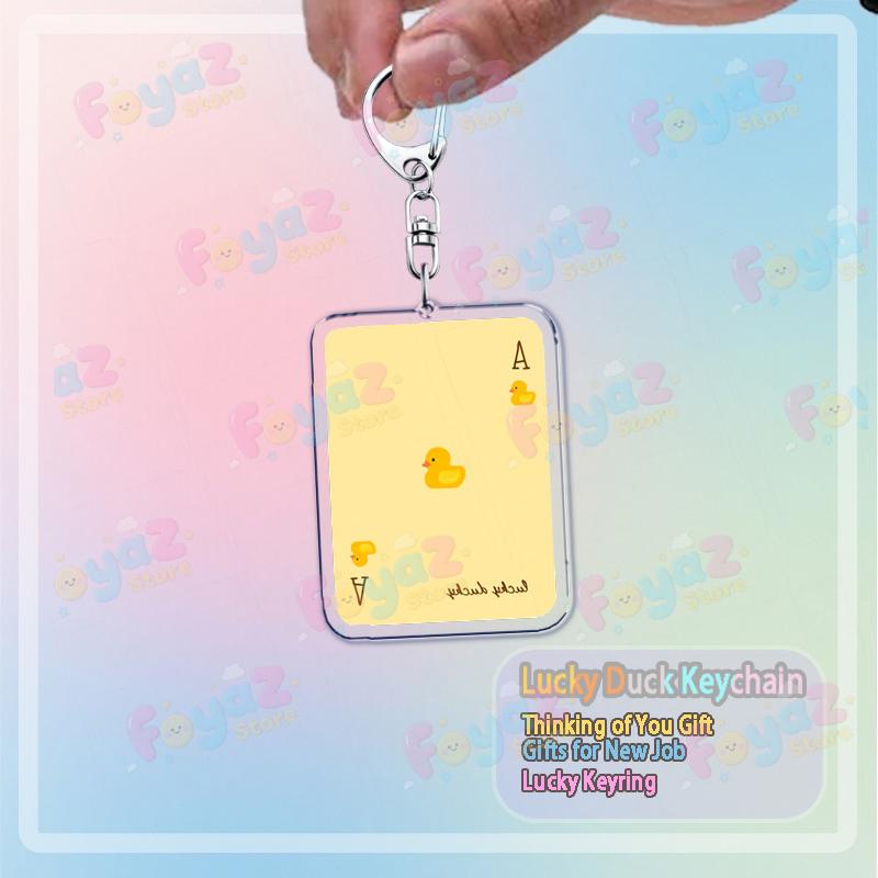 Cute Lucky Duck Keychain Accessories Bag Charms Thinking of You Gift Keyrings Jewelry Womens Freinds Positive Gift for New Job
Cute Lucky Duck Keychain Accessories Bag Charms Thinking of You Gift Keyrings Jewelry Womens Freinds Positive Gift for New Job