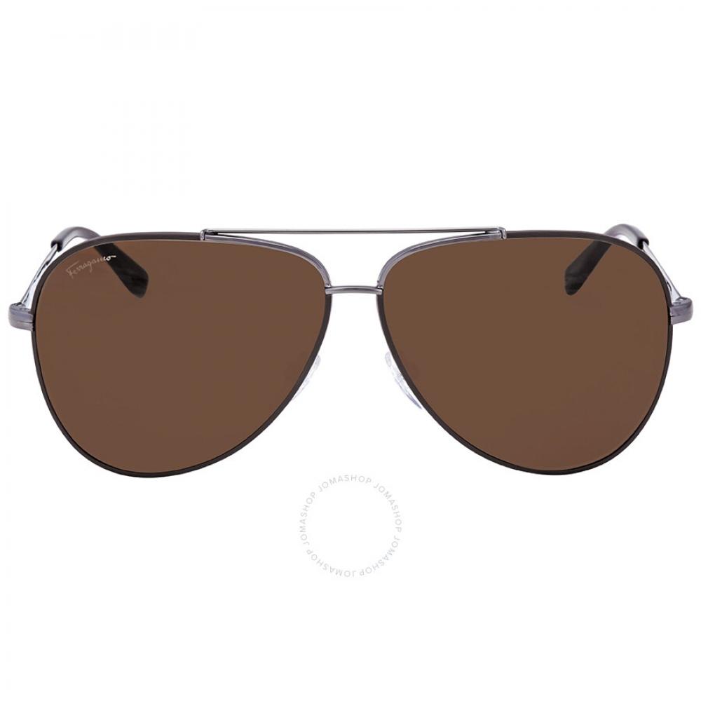 Salvatore Ferragamo Темно-коричневі сонцезахисні окуляри Ferragamo Pilot Sf131s 067 60
Salvatore Ferragamo Темно-коричневі сонцезахисні окуляри Ferragamo Pilot Sf131s 067 60